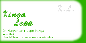 kinga lepp business card
